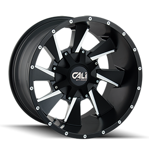 Cali Offroad Distorted 9106 Satin Black W/ Milled Spokes