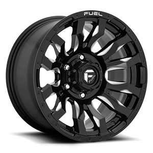 Fuel Blitz D673 Gloss Black W/ Milled Spokes