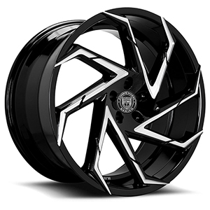 Lexani Cyclone 667 Black CNC Grooves