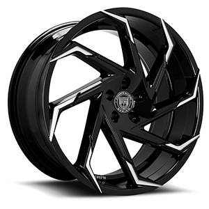 Lexani Cyclone 667 Black Machined Tips