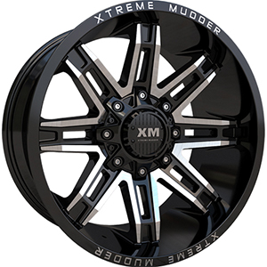 Xtreme Mudder XM335 Gloss Black Machined