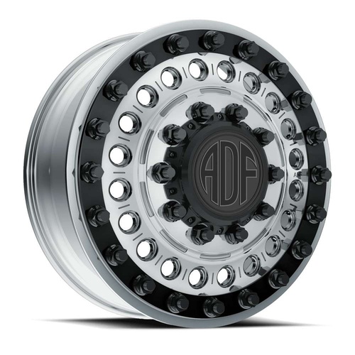 ADF Wheels Mag Nuts Polished W/ Black Accents