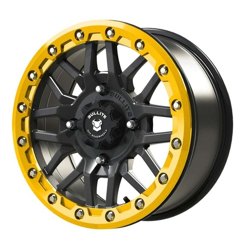 Bullite Bt-06 Satin Black W/ Neo Yellow Beadlock
