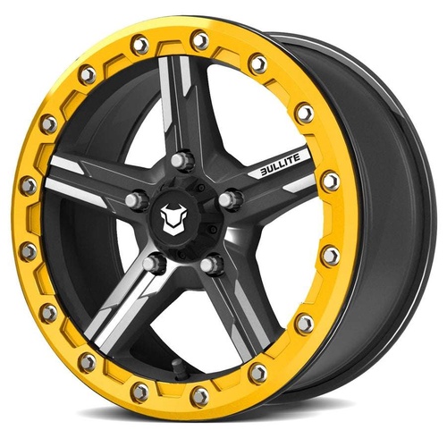 Bullite Bt-09 Satin Black W/ Neo Yellow Beadlock