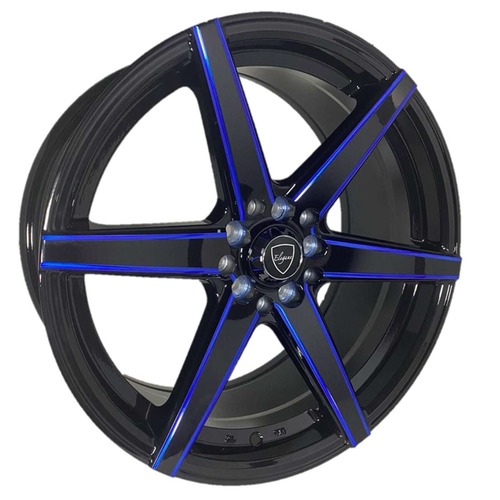 Elegance E002 Gloss Black W/ Candy Blue Face