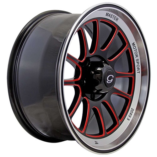 G-Line Alloys G0089 Red & Black
