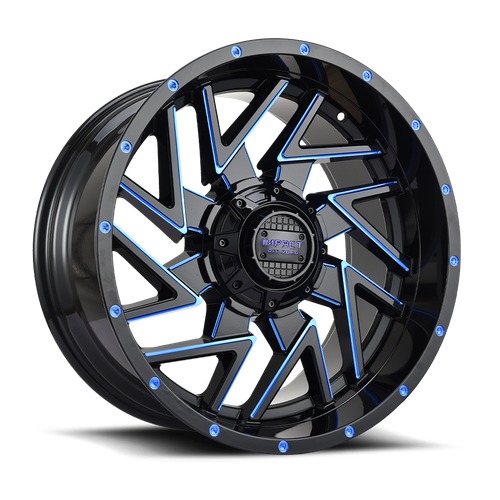 Impact 809 Gloss Black W/ Blue Milling