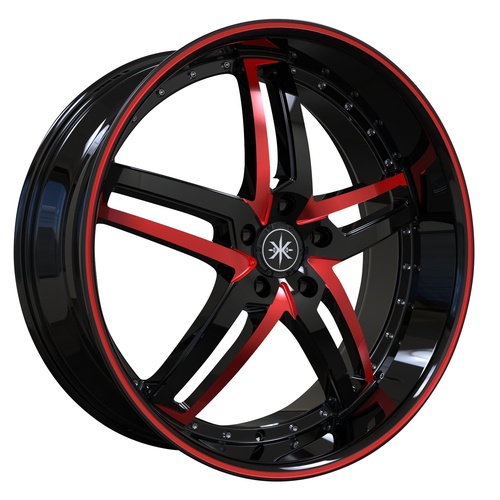Karma K16 Black Milled With Red Paint