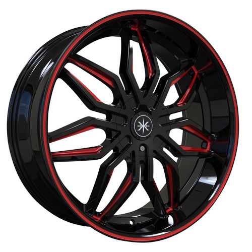 Karma K18 Black Milled With Red Paint