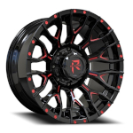 Revenge Rv201 Black Milled With Red Tint