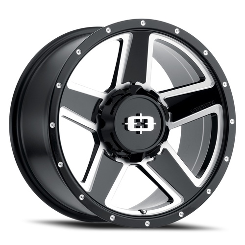 Vision Off-Road Empire Trailer 390 Gloss Black Milled Spoke