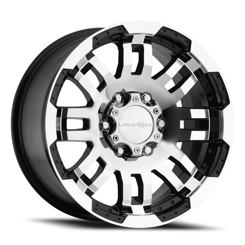 Vision Off-Road Warrior Trailer 375 Gloss Black Machined Face