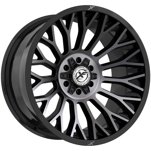 XF Offroad Xf-237 Gloss Black & Machined Titanium Double Dark Tint