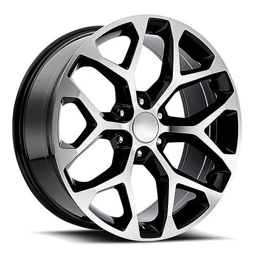 Factory Reproductions FR 59 Chevrolet Truck Snowflake Gloss Black W/ Machined Face