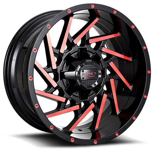Impact 816 Black W/ Red Machined Face