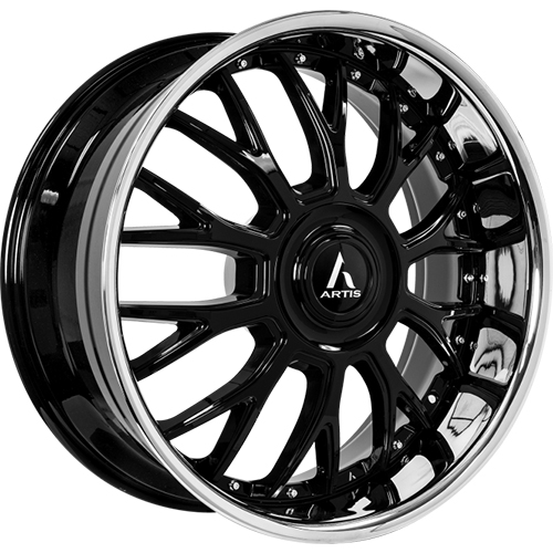 Lexani Grind XL A211 Gloss Black With Stainless Chrome Lip