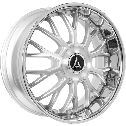 Lexani Grind XL A211 Silver Machined With Stainless Lip