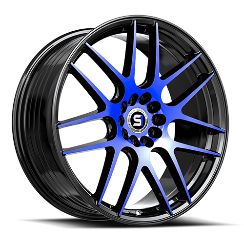 Spec-1 SP-65 Gloss Black With Blue Machined Accents