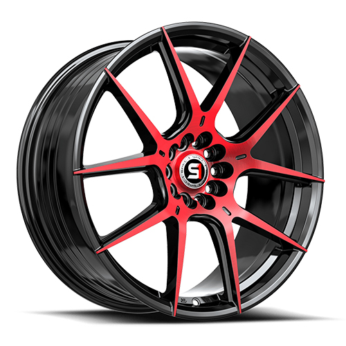 Spec-1 SP-71 Gloss Black With Red Machined Accents