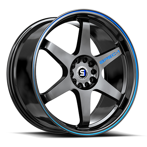 Spec-1 SPT-33 Gloss Black With Blue Line