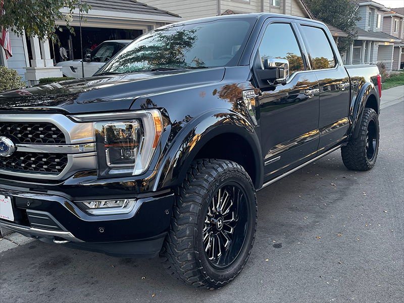 2022 Ford F150 Platinum Hostile Fury 22x10 Toyo Open Country 33x12 50r22 4in Readylift Suspension Lift 