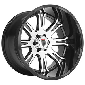 American Truxx The Bomb AT154 Black W Machined Face