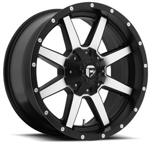 Fuel Maverick D537 Matte Black W/ Machined Face