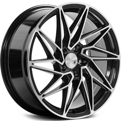 1AV ZX10 Gloss Black W Polished Face - Part Number 818BLNK40ZX10BP-5x105 1AV ZX10 Gloss Black W Polished Face Photo