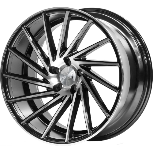 1AV ZX1 Gloss Black W Machined Face - Part Number 8520BLNK40ZX1BP-5x112 1AV ZX1 Gloss Black W Machined Face Photo