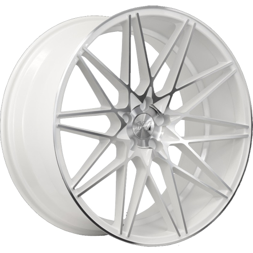 1AV ZX4 Gloss White W Machined Face - Part Number 10522BNK25ZX4WM-5x112 1AV ZX4 Gloss White W Machined Face Photo