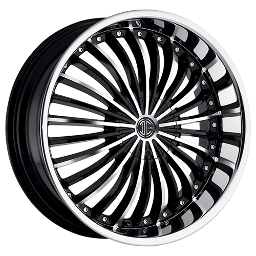 2Crave Signature Series No.19 Gloss Black W/ Diamond Cut Face & Chrome Lip - Part Number N19-2610Z15MK 2Crave Signature Series No.19 Gloss Black W/ Diamond Cut Face & Chrome Lip Photo