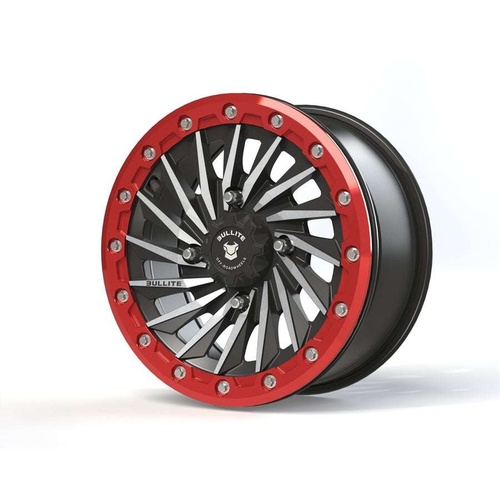 Bullite Bt-08 Satin Black W/ Bullite Red Beadlock - Part Number BT081507041561223 Bullite Bt-08 Satin Black W/ Bullite Red Beadlock Photo