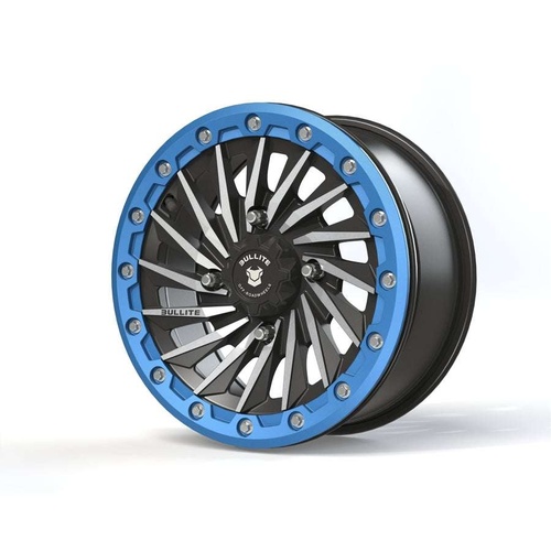 Bullite Bt-08 Satin Black W/ Sapphire Blue Beadlock - Part Number BT081507041561224 Bullite Bt-08 Satin Black W/ Sapphire Blue Beadlock Photo