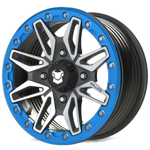 Bullite Pro-02 Satin Black W/ Sapphire Blue Beadlock - Part Number BS021507041561224 Bullite Pro-02 Satin Black W/ Sapphire Blue Beadlock Photo