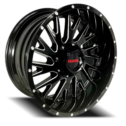 Disaster Off Road D03 Gloss Black W/ Milled Accents - Part Number D03-0639N12GBML Disaster Off Road D03 Gloss Black W/ Milled Accents Photo
