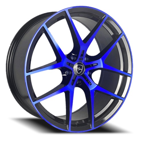 Elegance E017 Gloss Black W/ Candy Blue Face Photo