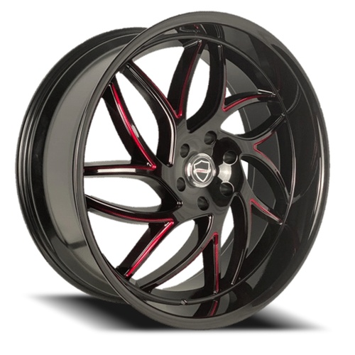 Elegance Magic Gloss Black W/ Red Milled Accents Photo