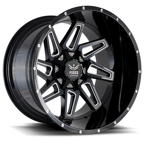 Force Off-Road Fo2 Black Milled - Part Number FO220126135/139.7-44B/M Force Off-Road Fo2 Black Milled Photo