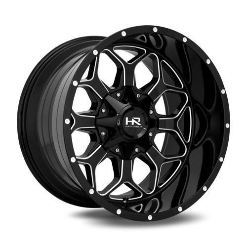Hardrock Indestructible H712 Gloss Black Milled - Part Number H712-209081000GBM Hardrock Indestructible H712 Gloss Black Milled Photo