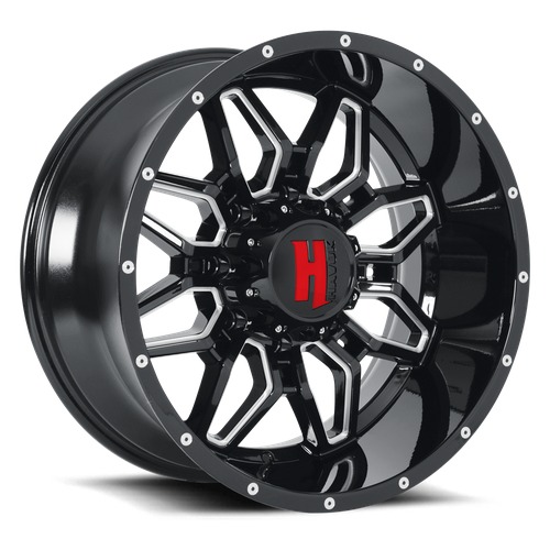Havok H109 Gloss Black w/ Milled Windows & Milled Rivets Photo