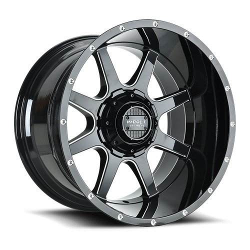 Impact Off-Road 804 Gloss Black Milled - Part Number 804GB-241253-44 Impact Off-Road 804 Gloss Black Milled Photo