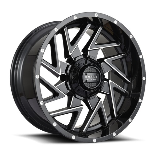Impact Off-Road 809 Gloss Black Milled Photo