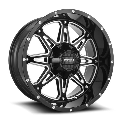 Impact Off-Road 810 Gloss Black Milled - Part Number 810GB-21056-12 Impact Off-Road 810 Gloss Black Milled Photo