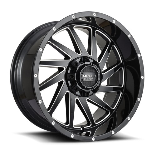 Impact Off-Road 811 Gloss Black Milled - Part Number 811GB-21056-12 Impact Off-Road 811 Gloss Black Milled Photo