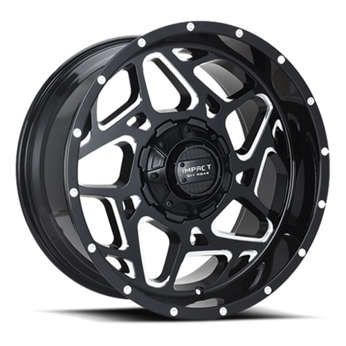 Impact Off-Road 822 Gloss Black Milled Photo