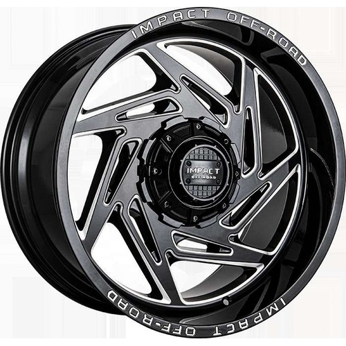 Impact Off-Road 830 Gloss Black Milled - Part Number 830GBX-21053-12 Impact Off-Road 830 Gloss Black Milled Photo