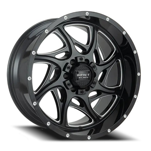 Impact Off-Road 832 Gloss Black Milled Photo