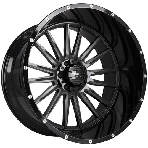 Impact Off-Road 833 Gloss Black Milled Photo