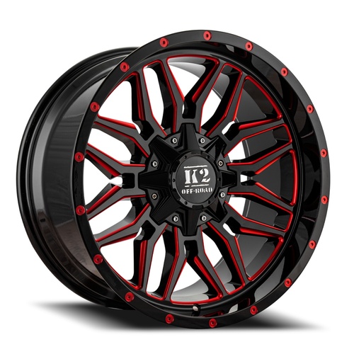 K2 Rage K16 Black W/ Red Milling - Part Number K162010655135-12RML K2 Rage K16 Black W/ Red Milling Photo