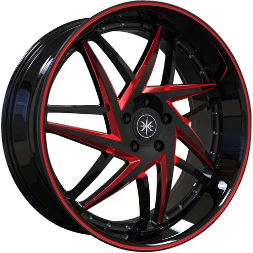 Karma Kustom K14 Black Milled W/ Red Accents Photo